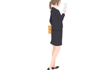 通勤女性のイラスト